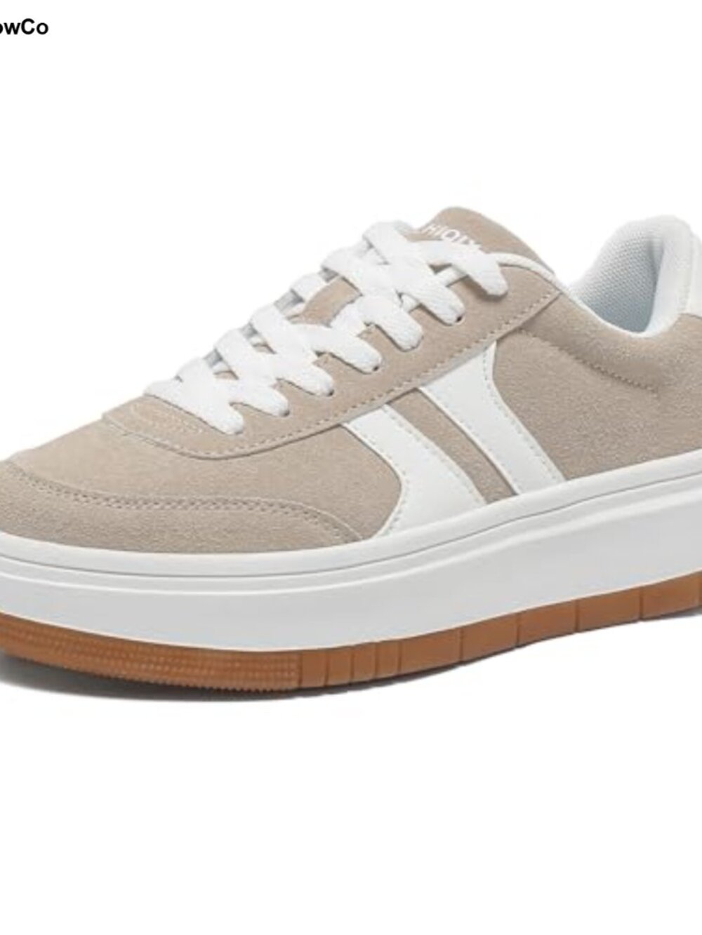 Women's Platform Sneakers Lace-Up Suede Heightening Comfortable Sneakers